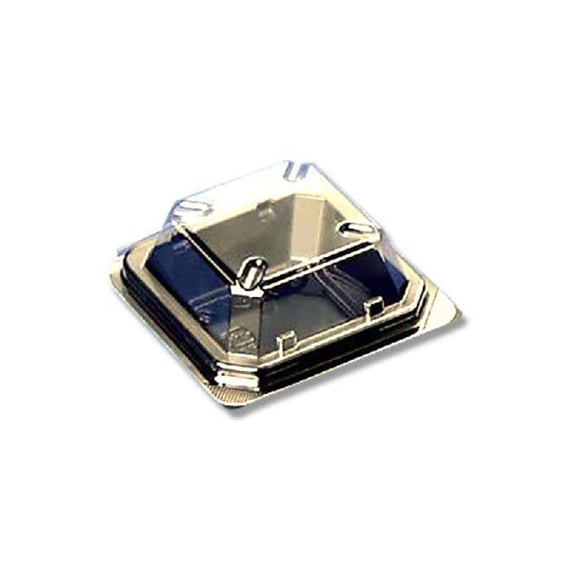 デンカポリマー 食品容器 フードパック(嵌合タイプ) 和菓子1個用 黒 50個