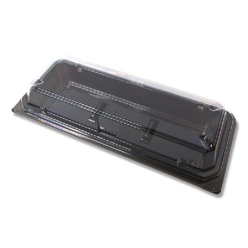 デンカポリマー 食品容器 フードパック(嵌合タイプ) 和菓子3個用 黒 50個/袋