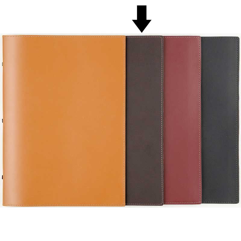 シンビ バインダーメニューブック　スリムB-KM A4　4ページ 茶 1冊（ご注文単位1冊）【直送品】