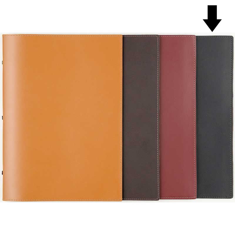 シンビ バインダーメニューブック　スリムB-KM A4　4ページ 黒 1冊（ご注文単位1冊）【直送品】