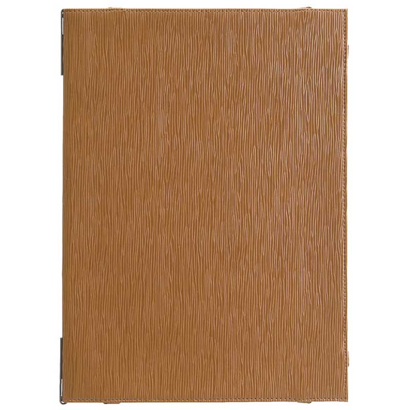 シンビ 洋風メニューブック EMS-B A4　4／5ページ ブラウン 1冊（ご注文単位1冊）【直送品】