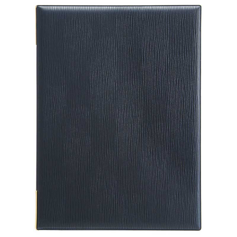 シンビ 洋風メニューブック　MS-301 A4　6ページ 黒 1冊（ご注文単位1冊）【直送品】