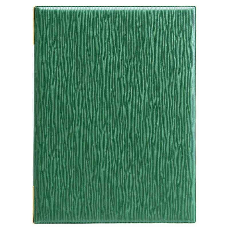 シンビ 洋風メニューブック　MS-301 A4　6ページ 緑 1冊（ご注文単位1冊）【直送品】