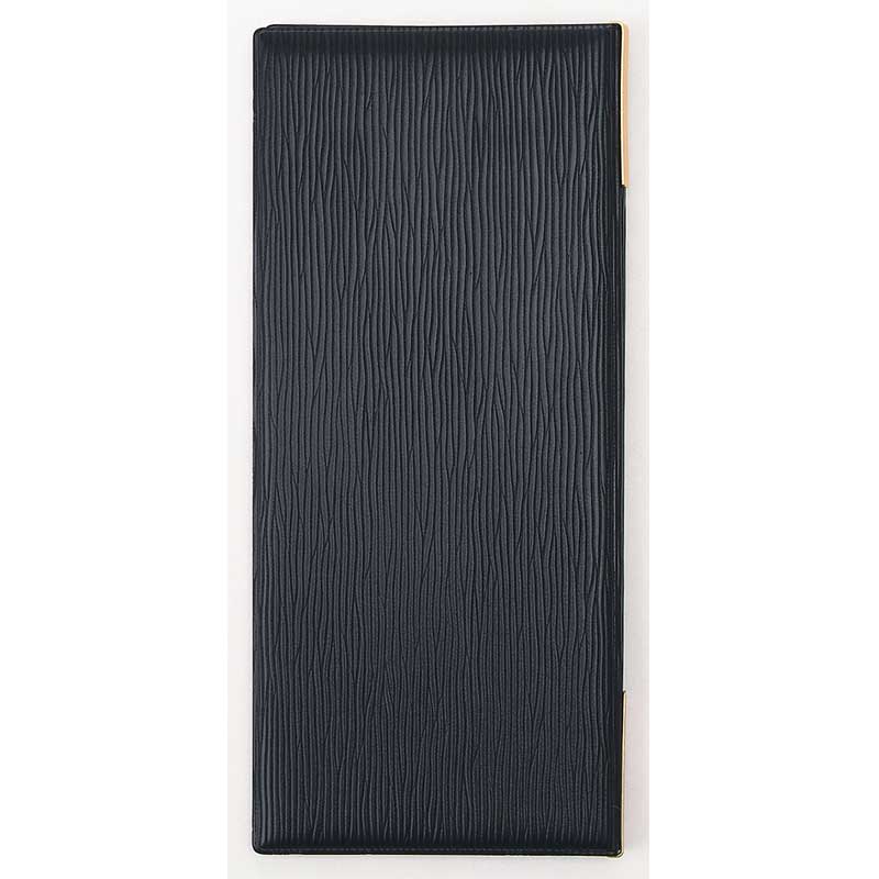 シンビ 洋風メニューブック　MS-303 縦長　4ページ 黒 1冊（ご注文単位1冊）【直送品】