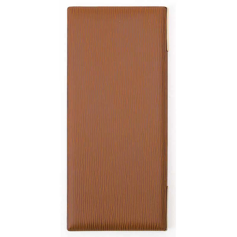 シンビ 洋風メニューブック　MS-303 縦長　4ページ 茶 1冊（ご注文単位1冊）【直送品】