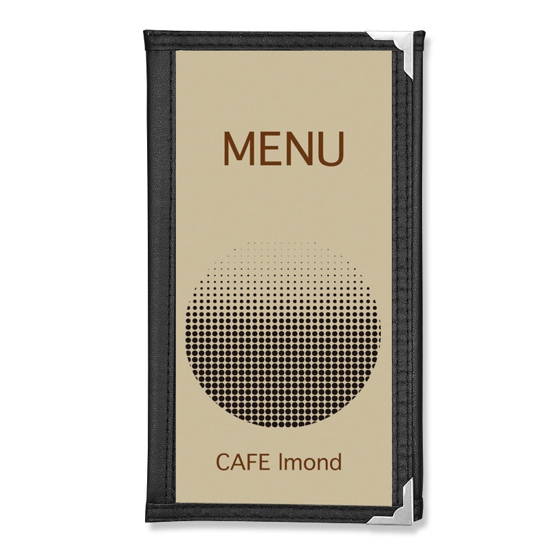 シンビ クリアアメリカン メニューブック ABW-5 縦長 3ツ折 6ページ ABW-5 黒 1冊(ご注文単位2冊)【直送品】