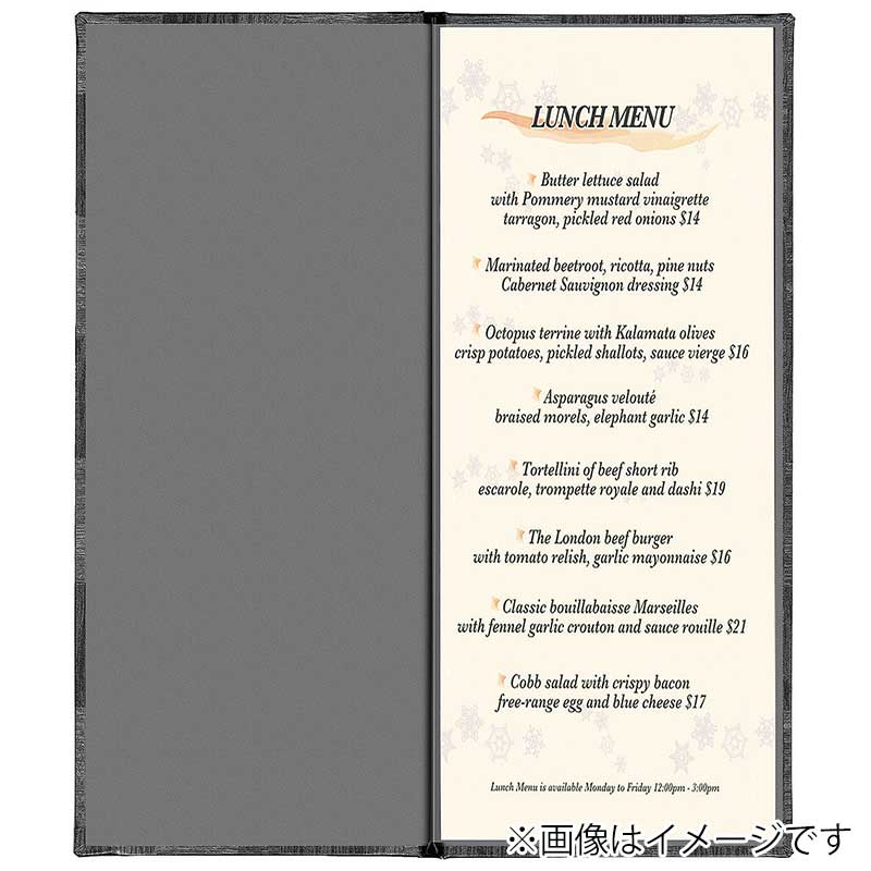 シンビ バインダーメニューブック　LS-114 A4縦長　4ページ　レールタイプ 黒 1個（ご注文単位1個）【直送品】