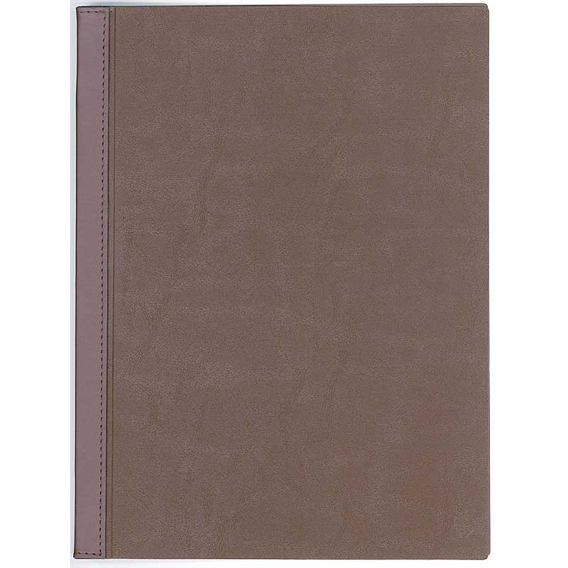 シンビ バインダーメニューブック　スリムB-LU  A4　8ページ 茶 1冊（ご注文単位1冊）【直送品】