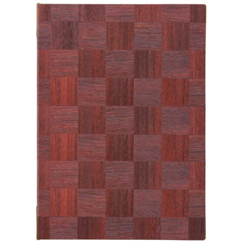 シンビ 和洋兼用メニューブック　LS-115 B4　4ページ 茶 1冊（ご注文単位1冊）【直送品】