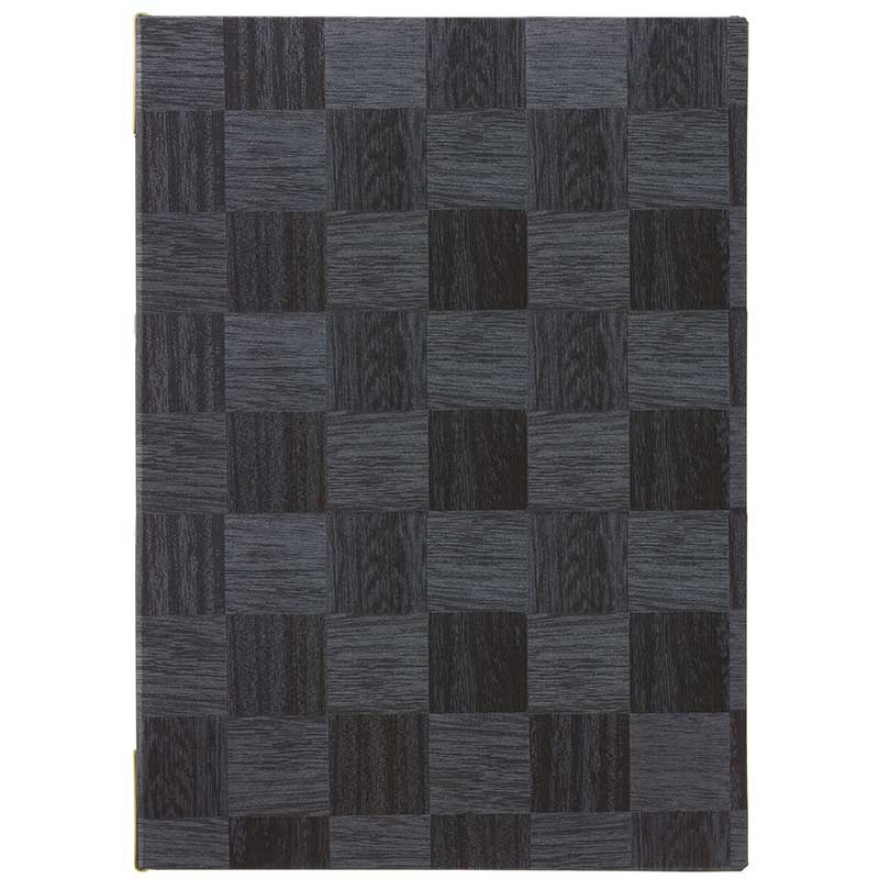 シンビ 和洋兼用メニューブック LS-115 B4 4ページ 黒 1冊(ご注文単位1冊)【直送品】