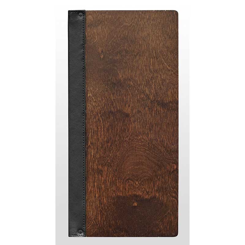 シンビ 木製メニューブック　SHO-103 A4縦長　4ページ  1冊（ご注文単位1冊）【直送品】