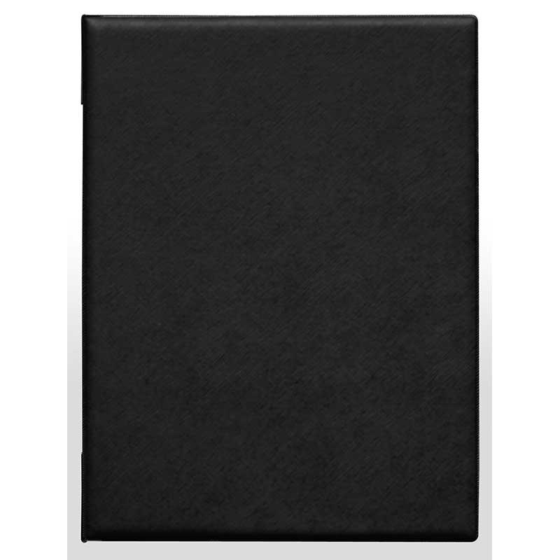 シンビ 洋風メニューブック　MU-201 A4　4ページ 黒 1冊（ご注文単位1冊）【直送品】