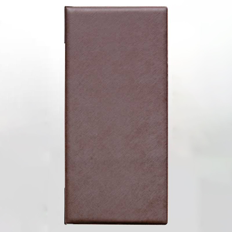 シンビ 洋風メニューブック　MU-203 A4縦長　4ページ 茶 1冊（ご注文単位1冊）【直送品】