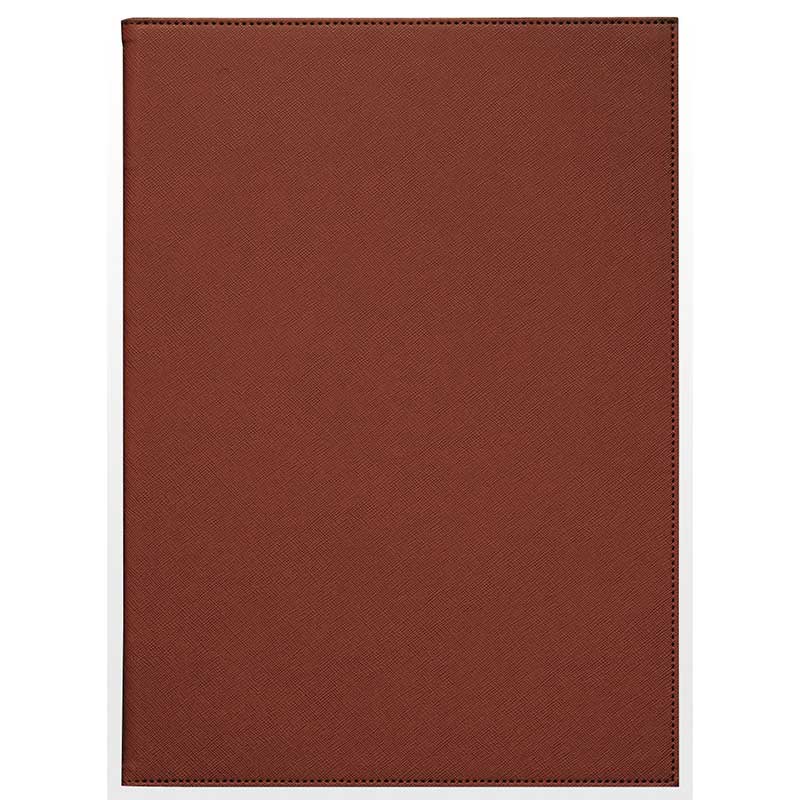 シンビ 隠しピンメニューブック A4　4ページ　メニュークリップ仕様 茶 1冊（ご注文単位1冊）【直送品】