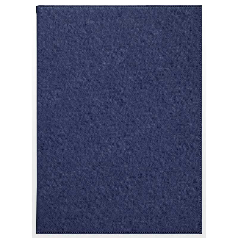 シンビ 隠しピンメニューブック A4　4ページ　メニュークリップ仕様 紺 1冊（ご注文単位1冊）【直送品】