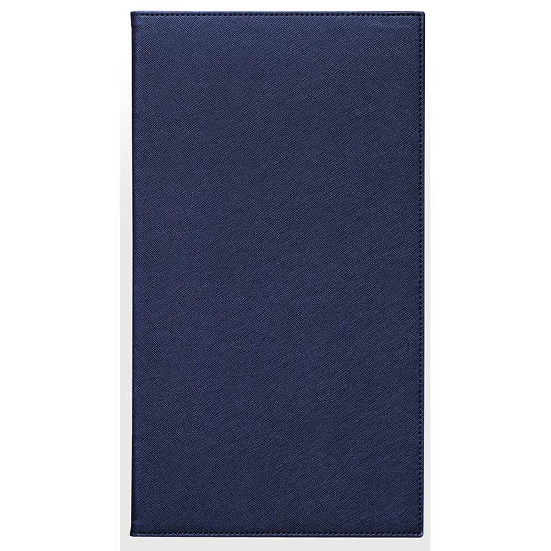 シンビ 隠しピンメニューブック PRD-106 A4縦長 4ページ メニュークリップ仕様 紺 1冊(ご注文単位1冊)【直送品】