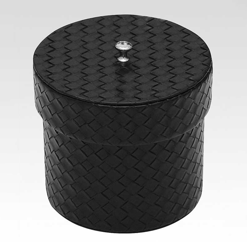 シンビ トイレットペーパーケース　TM-U 丸型　蓋付き ブラック 1個（ご注文単位1個）【直送品】