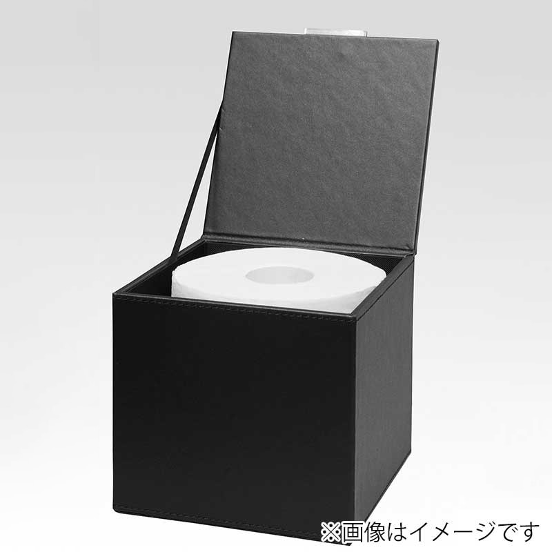 シンビ トイレットペーパーBOX 黒 1個(ご注文単位1個)【直送品】