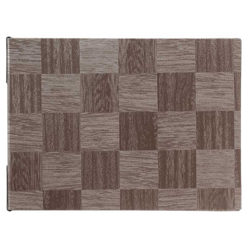 シンビ 和洋兼用メニューブック　LS-113 B5横　4ページ 銀茶 1冊（ご注文単位1冊）【直送品】