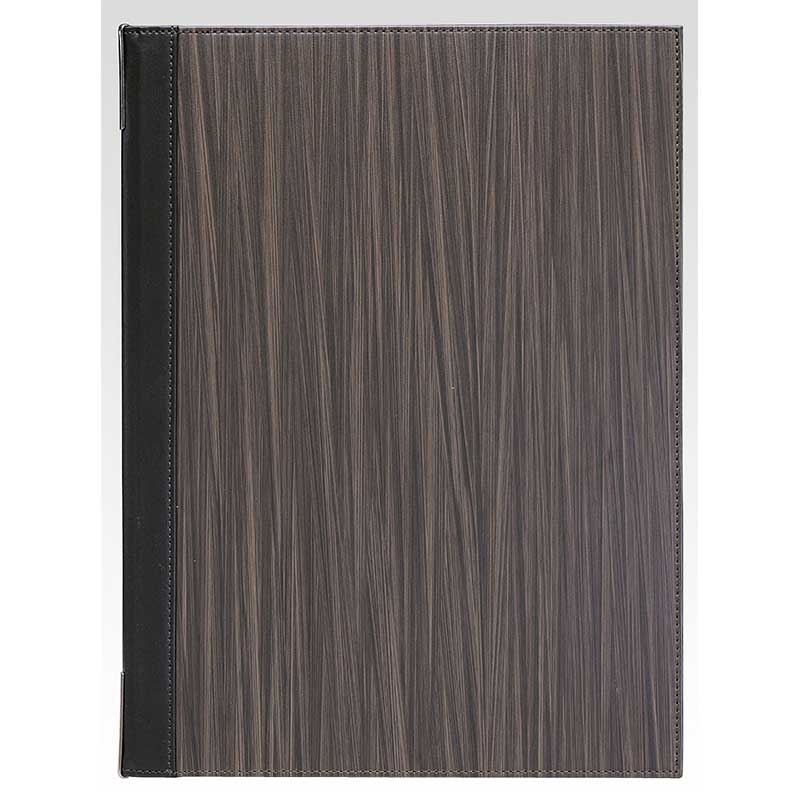 シンビ メニューブック　TPE-305 B4　4ページ　メニュークリップ仕様 竹調：黒 1冊（ご注文単位1冊）【直送品】
