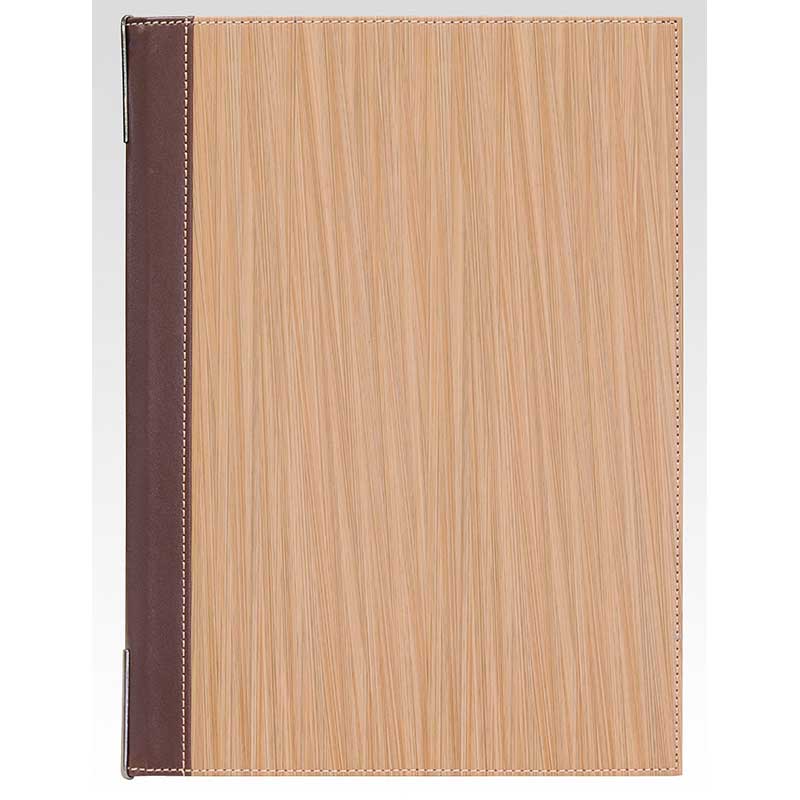 シンビ メニューブック　TPE-301 A4　4ページ　メニュークリップ仕様 竹調：ナチュラル 1冊（ご注文単位1冊）【直送品】