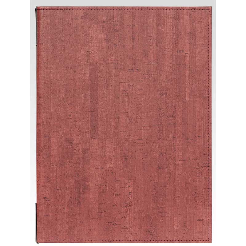 シンビ 和洋兼用メニューブック　CORK-301 A4　4ページ 赤 1冊（ご注文単位1冊）【直送品】