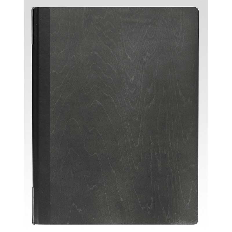 シンビ 木製メニューブック　#1900-5 A4　4ページ　メニュークリップ仕様 黒 1冊（ご注文単位1冊）【直送品】