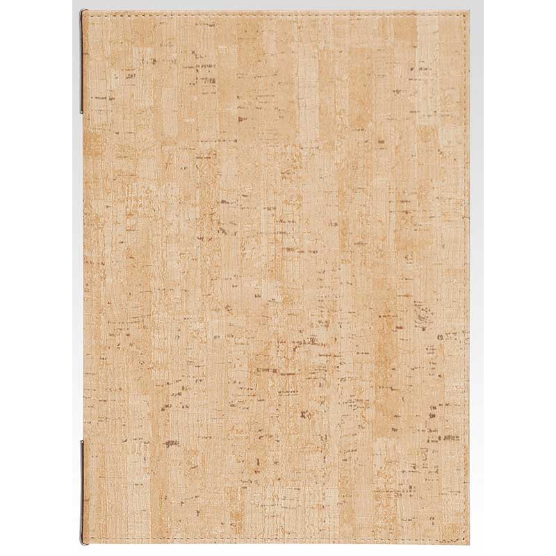 シンビ 和洋兼用メニューブック　CORK-302 B5　4ページ 薄い茶 1冊（ご注文単位1冊）【直送品】