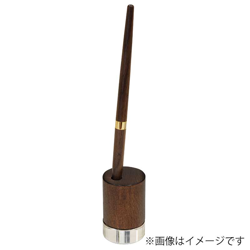 シンビ 木製ペンスタンド WD-1000 茶 ウォルナット 1個(ご注文単位2個)【直送品】