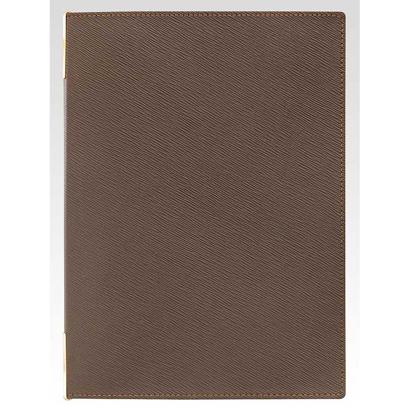 シンビ 洋風メニューブック　GL-101A A4　4ページ 茶 1冊（ご注文単位1冊）【直送品】