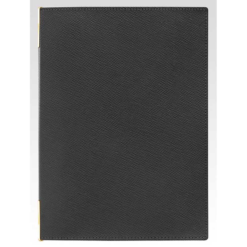 シンビ 洋風メニューブック　GL-101A A4　4ページ 黒 1冊（ご注文単位1冊）【直送品】