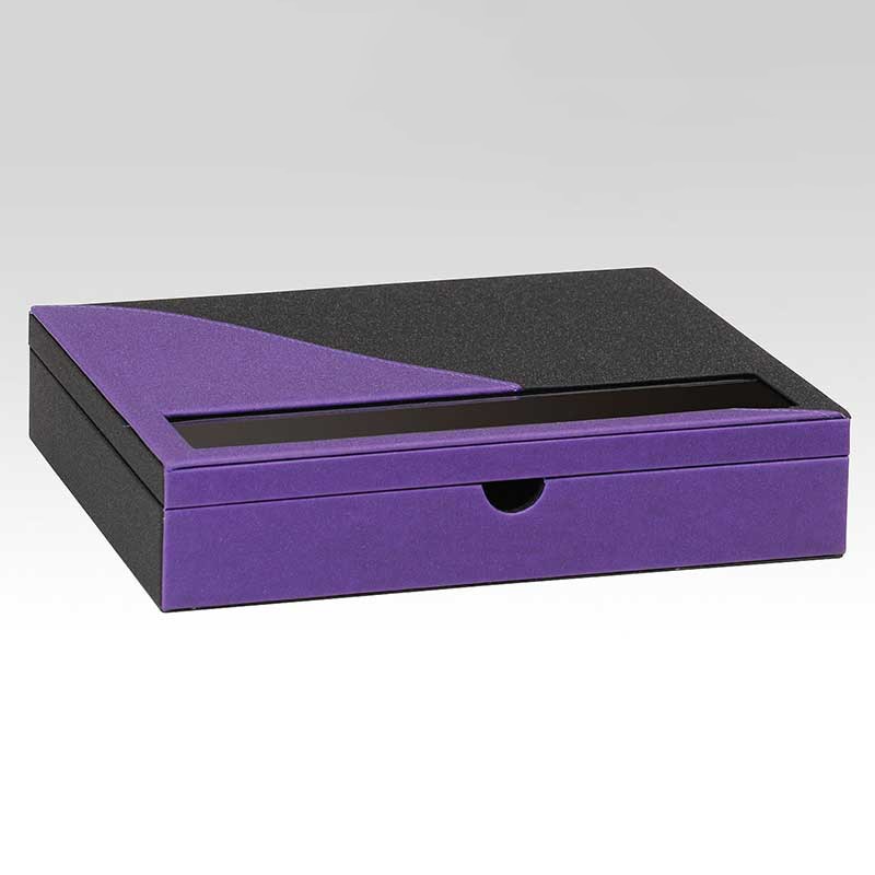 シンビ アメニティーケース　ボックスタイプ ブラック＆パープル MM-Z2 1個（ご注文単位1個）【直送品】