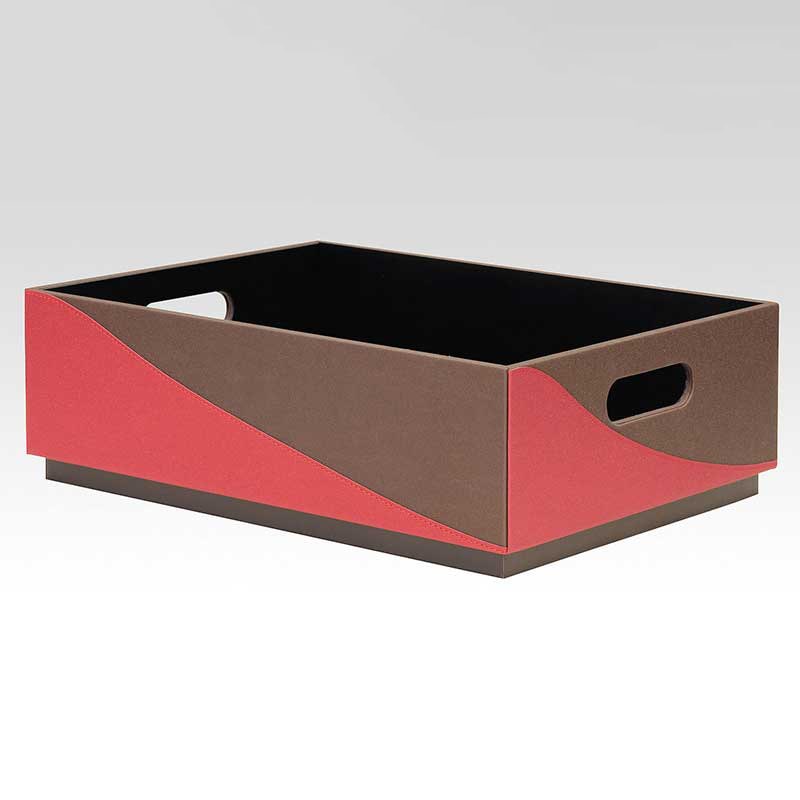 シンビ タオルトレー ブラウン&レッド MM-PA 1個(ご注文単位1個)【直送品】