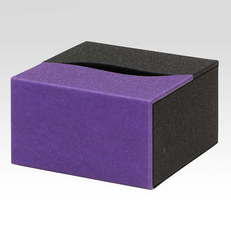 シンビ ティッシュボックス　ハーフサイズ ブラック＆パープル MM-C 1個（ご注文単位1個）【直送品】