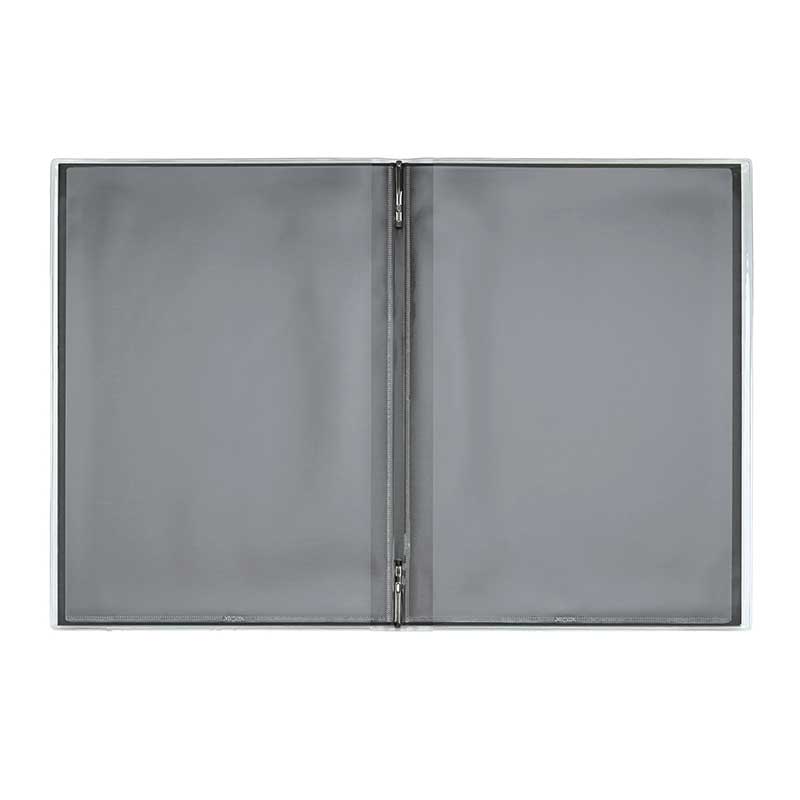 シンビ メニューブック FE-502 A4 4ページ 表カバー付 黒 1冊(ご注文単位1冊)【直送品】