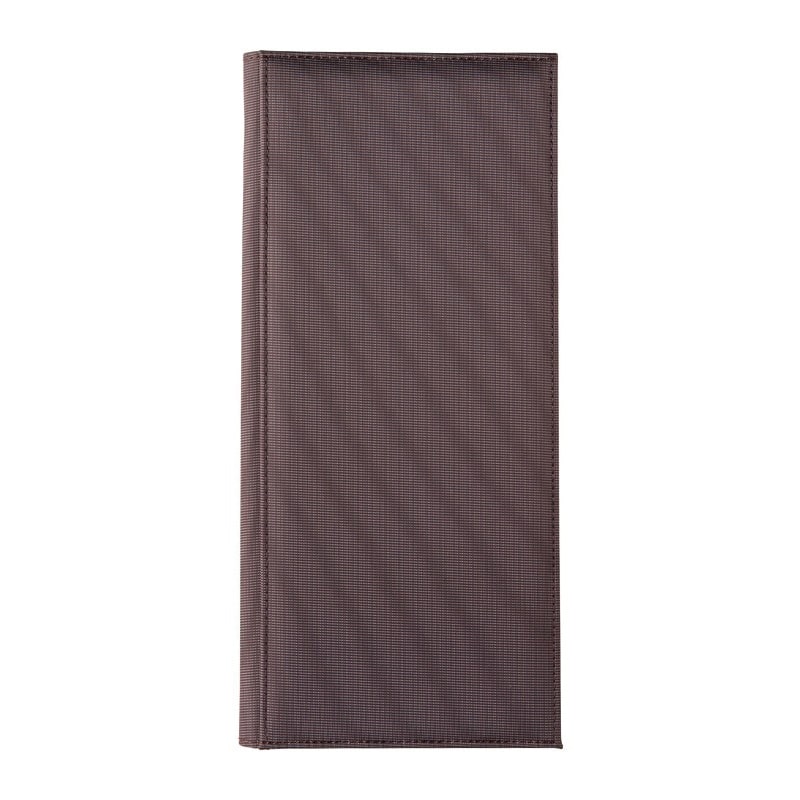 シンビ メニューブック 隠しメニュークリップ仕様 ナイロン 縦長 4ページ ブラウン NL-102 1冊（ご注文単位1冊）【直送品】