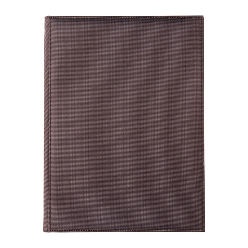 シンビ メニューブック 隠しメニュークリップ仕様 ナイロン A4 4ページ ブラウン NL-101 1冊（ご注文単位1冊）【直送品】