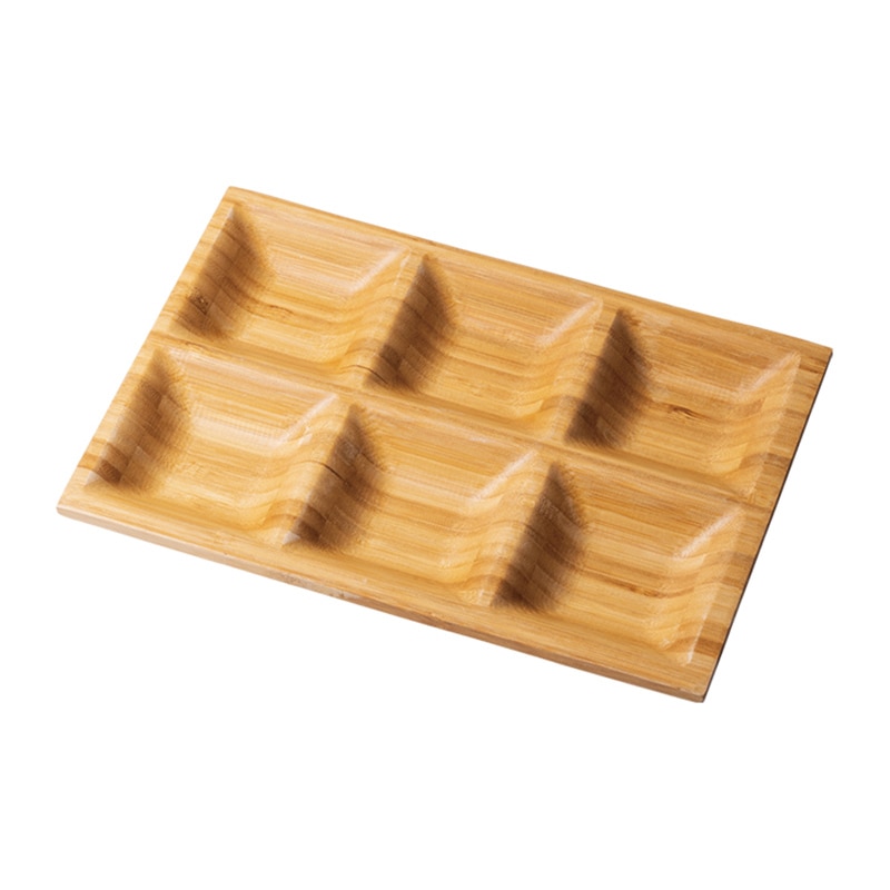 シンビ エクシル　木製食器　6マスプレート  ECL-1 1枚（ご注文単位1枚）【直送品】