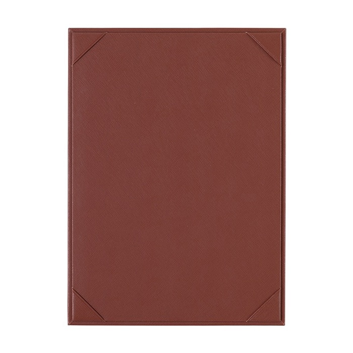 シンビ 洋風メニューブック コーナーポケット仕様 A4 1ページ 茶 PAL-103 1冊（ご注文単位1冊）【直送品】