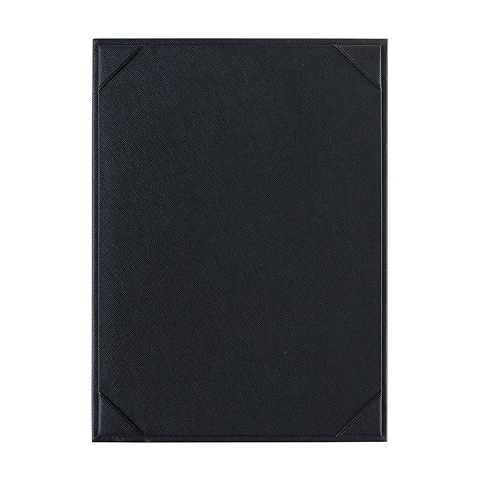 シンビ 洋風メニューブック コーナーポケット仕様 A4 1ページ 黒 PAL-103 1冊（ご注文単位1冊）【直送品】