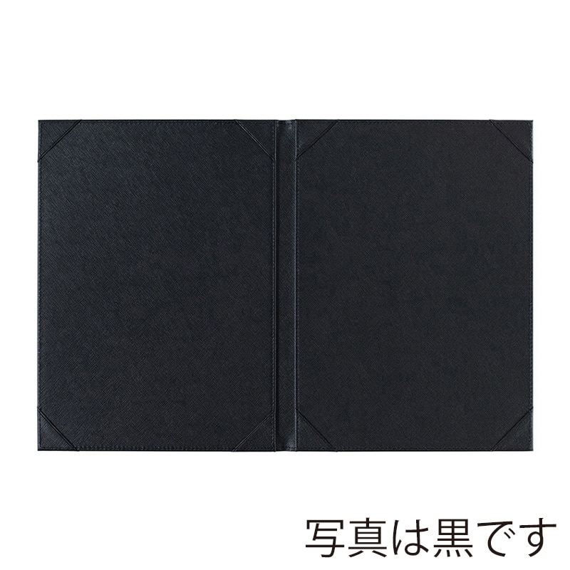 シンビ 洋風メニューブック コーナーポケット仕様 A4 2ページ 茶 PAL-101 1冊(ご注文単位1冊)【直送品】