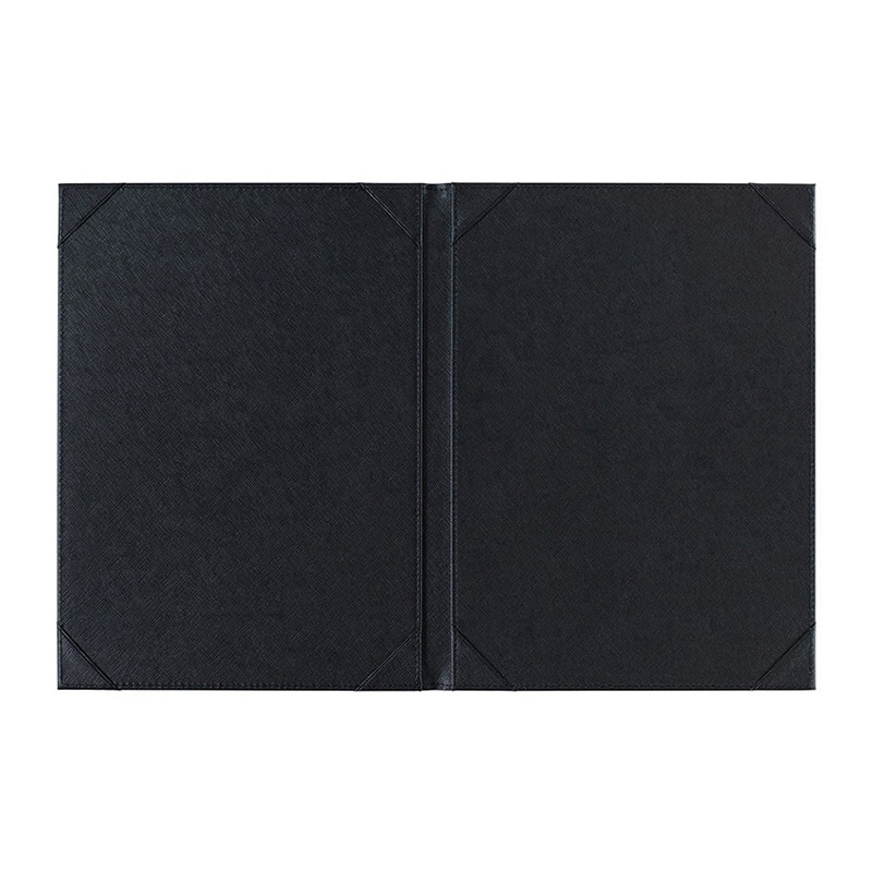 シンビ 洋風メニューブック コーナーポケット仕様 A4 2ページ 黒 PAL-101 1冊（ご注文単位1冊）【直送品】