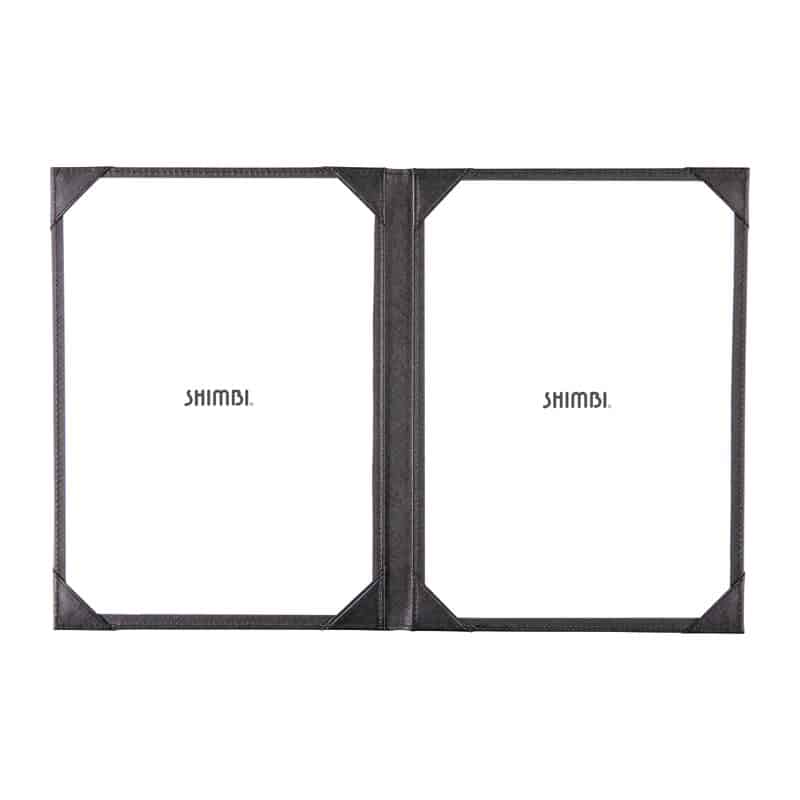 シンビ 洋風メニューブック コーナーポケット仕様 A4 2ページ 黒 PAL-101 1冊（ご注文単位1冊）【直送品】