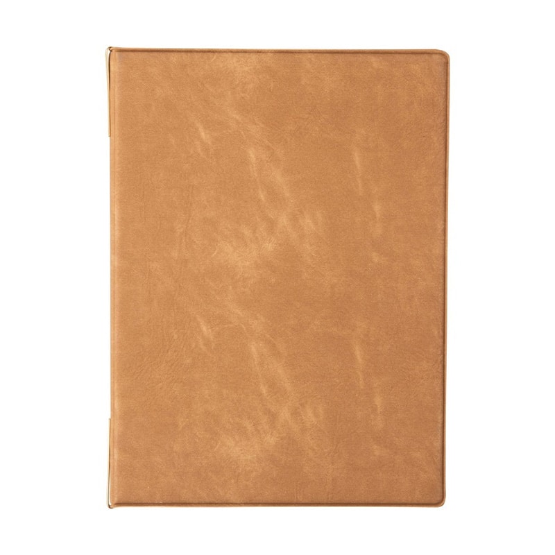 シンビ メニューブック メニュークリップ仕様 B5 4ページ 茶 DEL-302 1冊（ご注文単位1冊）【直送品】