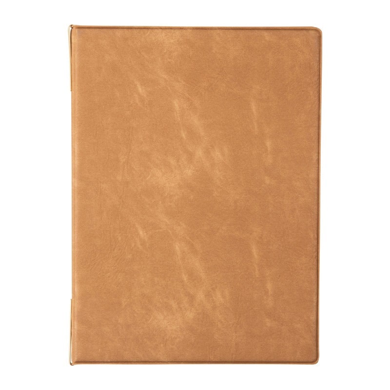 シンビ メニューブック メニュークリップ仕様 A4 4ページ 茶 DEL-301 1冊（ご注文単位1冊）【直送品】