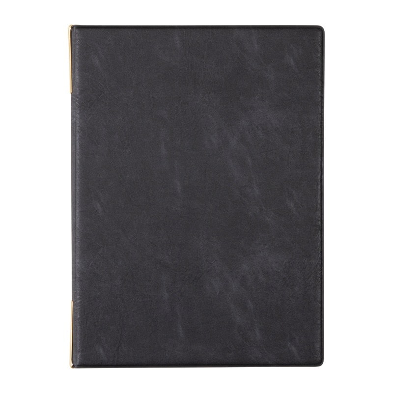 シンビ メニューブック メニュークリップ仕様 A4 4ページ 黒 DEL-301 1冊（ご注文単位1冊）【直送品】