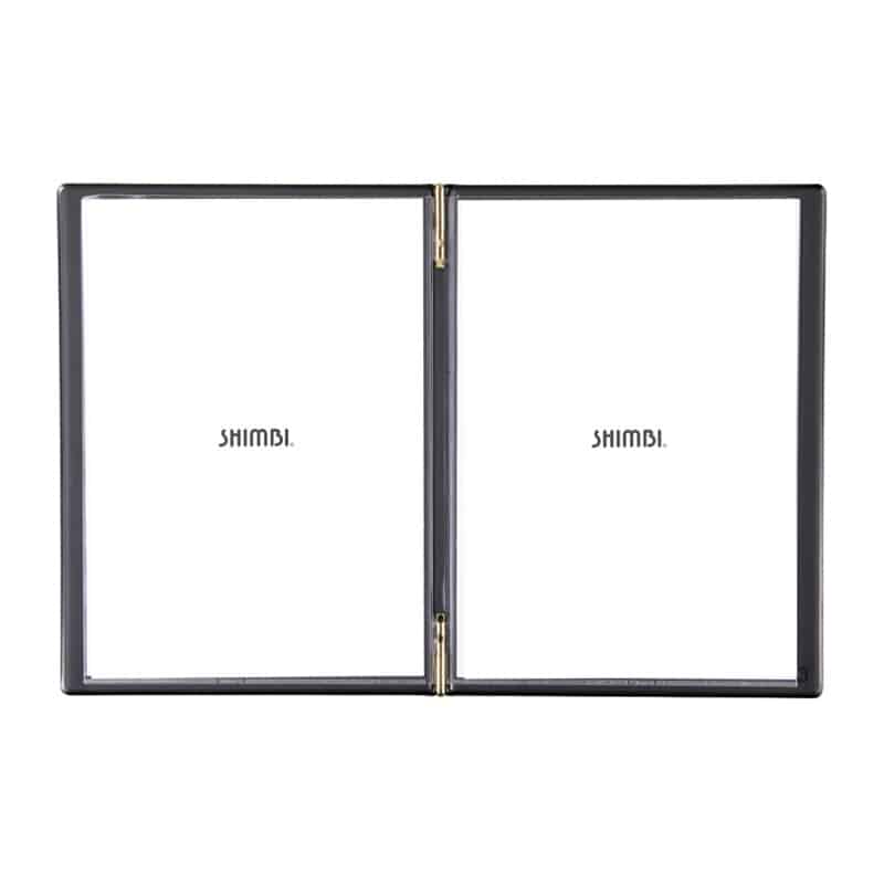 シンビ メニューブック メニュークリップ仕様 A4 4ページ 黒 DEL-301 1冊（ご注文単位1冊）【直送品】