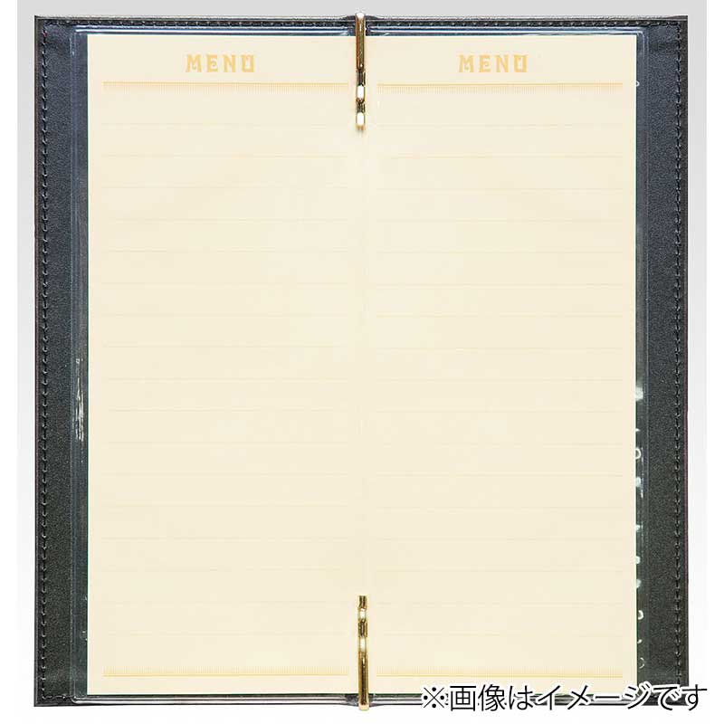シンビ 洋風メニューブック　♯960A 縦長　4ページ　メニュークリップ仕様 黒 1冊（ご注文単位1冊）【直送品】