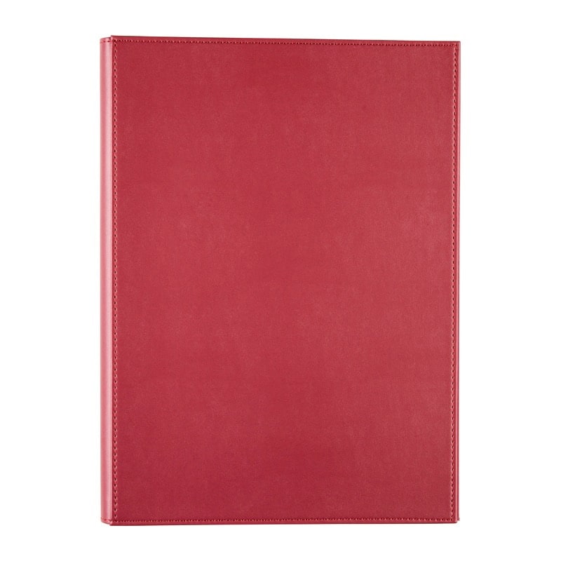 シンビ メニューブック 隠しメニュークリップ仕様 A4 4ページ 赤 LPU-201 1冊（ご注文単位1冊）【直送品】