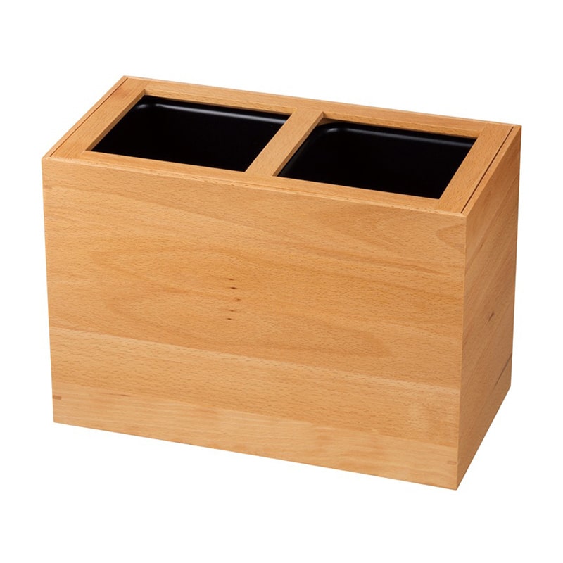 シンビ 分別ダストボックス インナーゴミ箱2個付き 木製 1個（ご注文単位1個）【直送品】